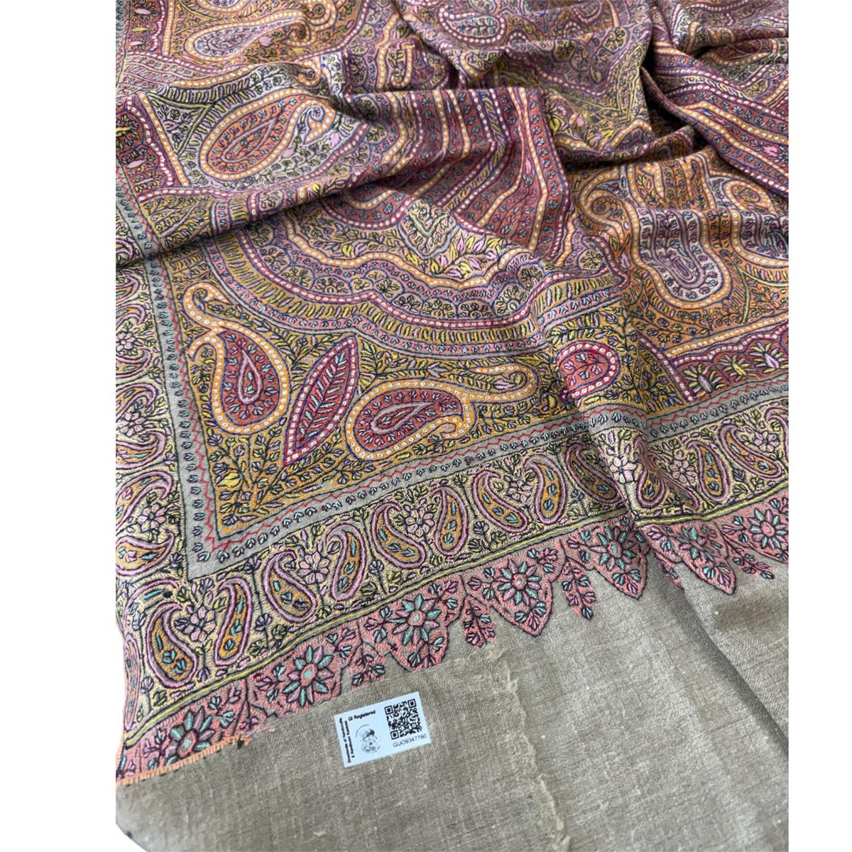 Gi tagged Kashmiri Handmade shawl 