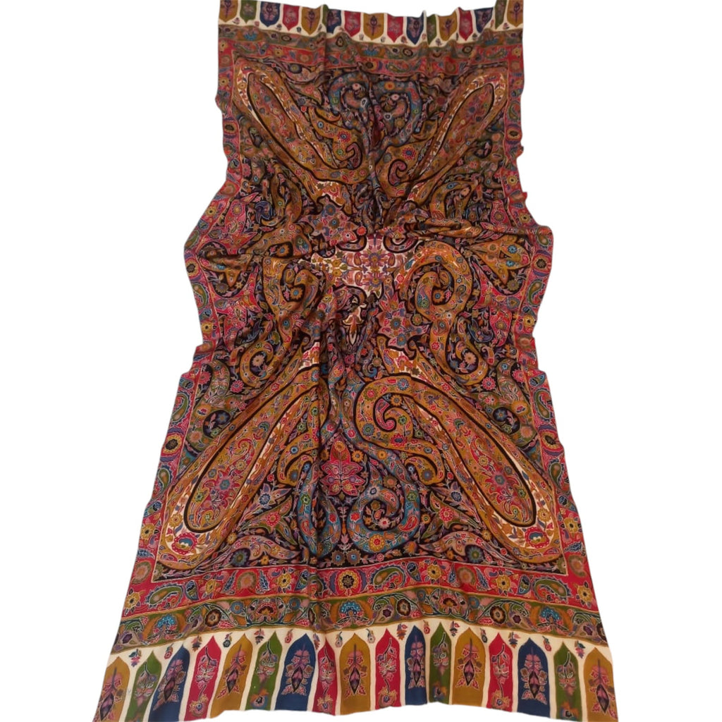 Pashmina Handmade Kalamkari Shawl – Traditional Kashmiri Elegance