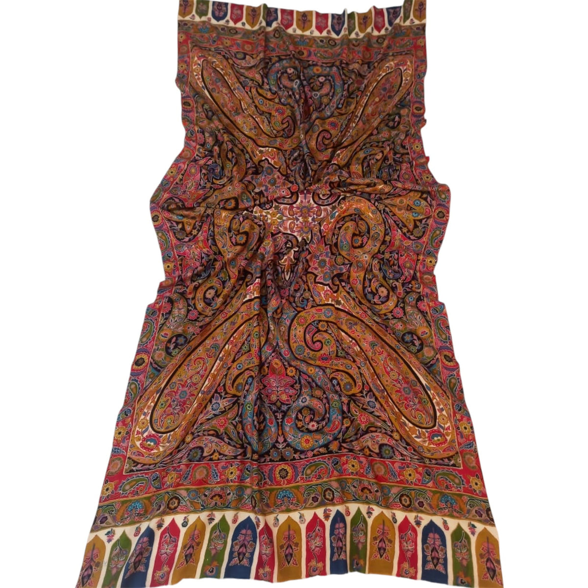 Pashmina Handmade Kalamkari Shawl – Traditional Kashmiri Elegance