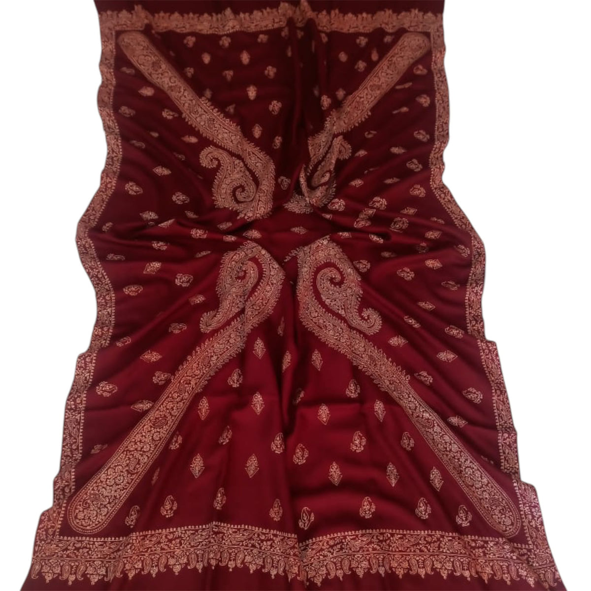 Kashmiri Pashmina Jamawar Shawl – Handmade Sozni Embroidery