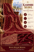 Kashmiri Pashmina Jamawar Shawl – Handmade Sozni Embroidery