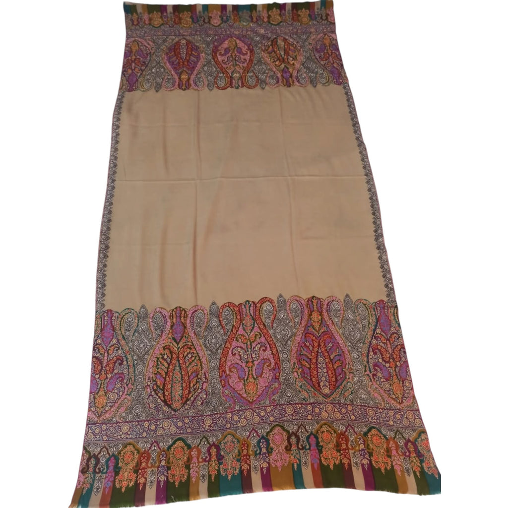 Kashmiri Pashmina Shawl – Handmade Kalamkari Long Paldar Design