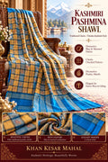GI-Certified Kashmiri Pashmina Shawl – Checked Bootidar Design