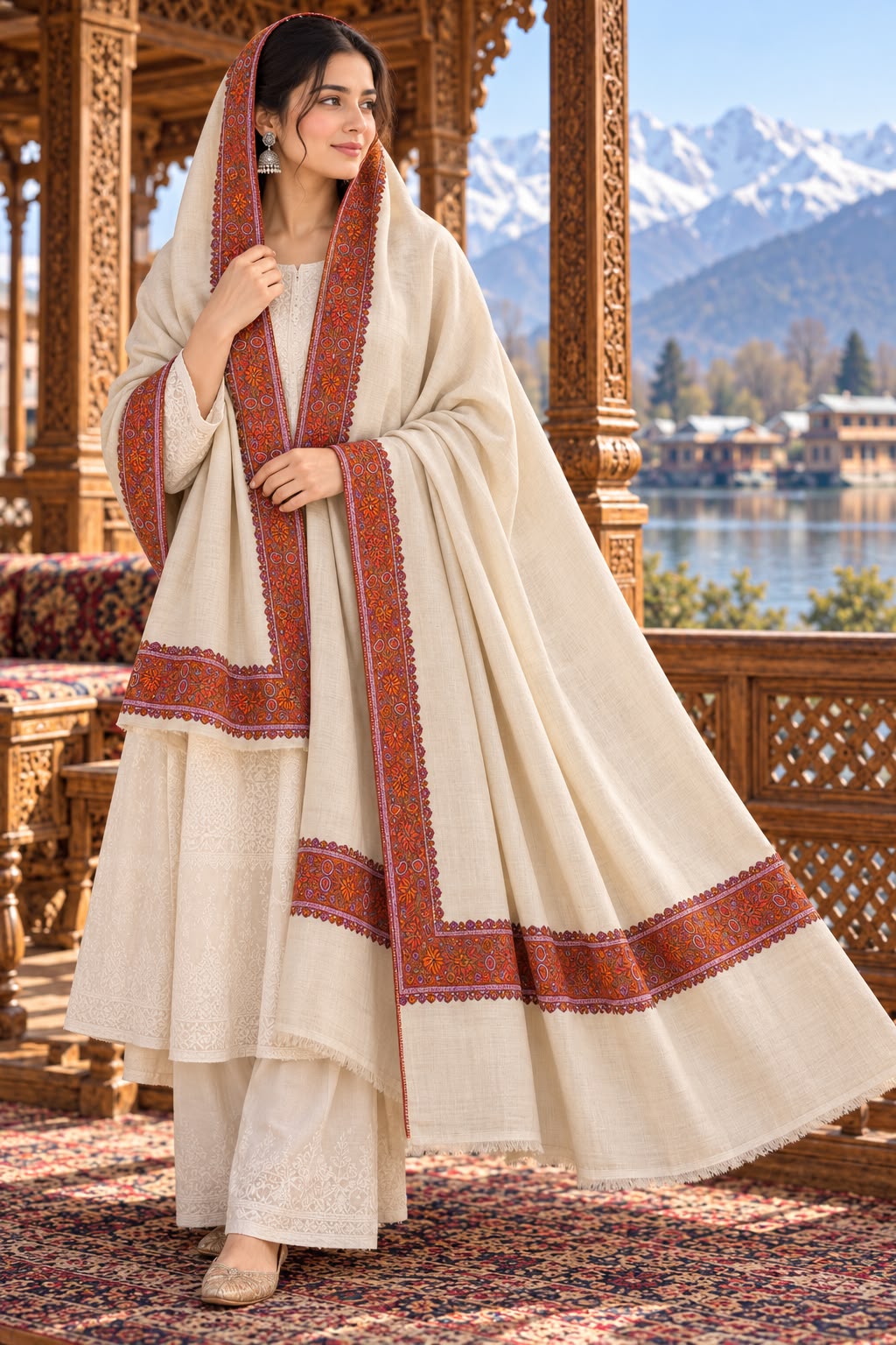GI-Certified Kashmiri Sozni Shawl – Meemdour Hand Embroidery